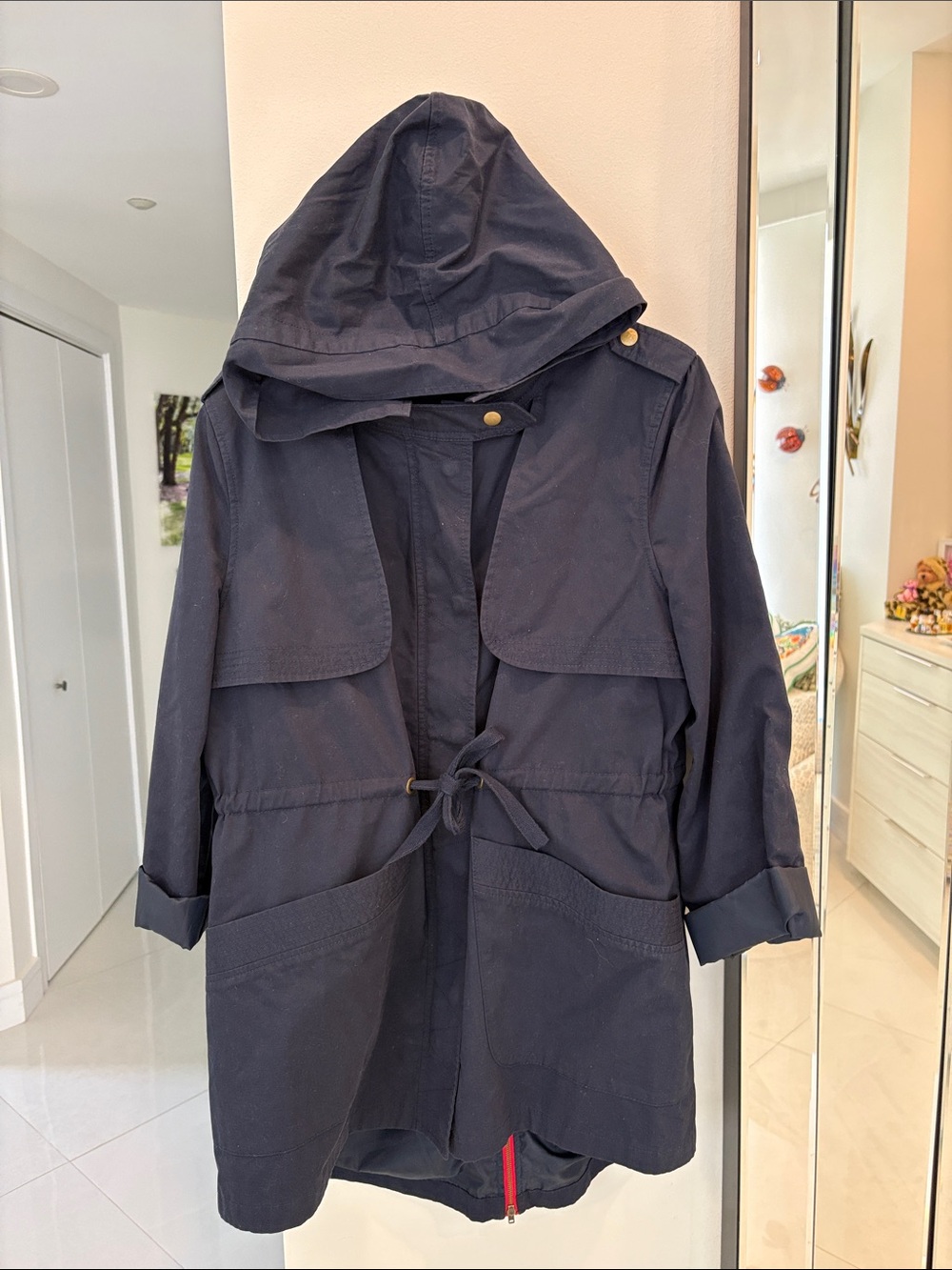 Olive & Oak Navy Hooded Utility Anorak Jacket